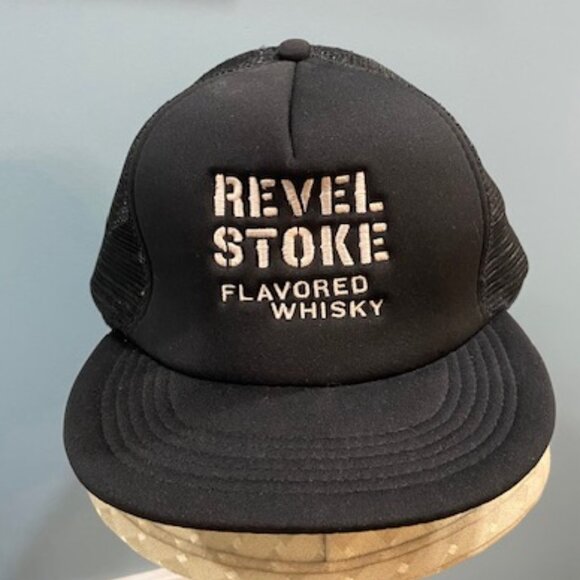 REVEL STOKE WHISKEY STRAPBACK MESH BACK TRUCKER BASEBALL HAT CAP - Picture 1 of 3